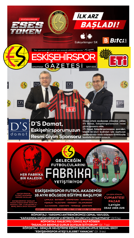 ESKİŞEHİRSPOR GAZETESİ SAYI 3