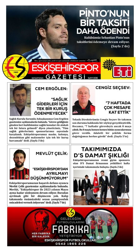 ESKİŞEHİRSPOR GAZETESİ SAYI 6