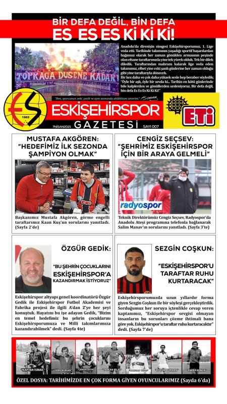 ESKİŞEHİRSPOR GAZETESİ SAYI 7