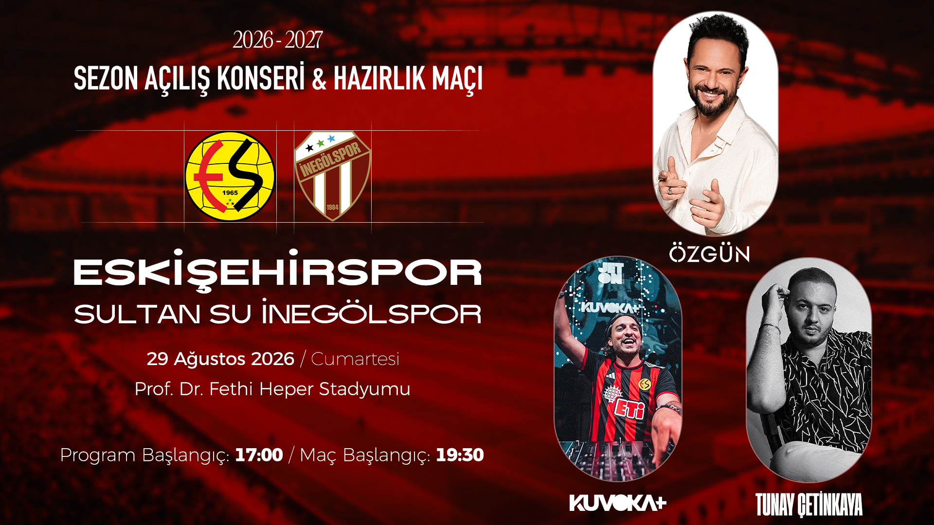 Sezon açılışı konseri ve hazırlık maçının biletleri satışta