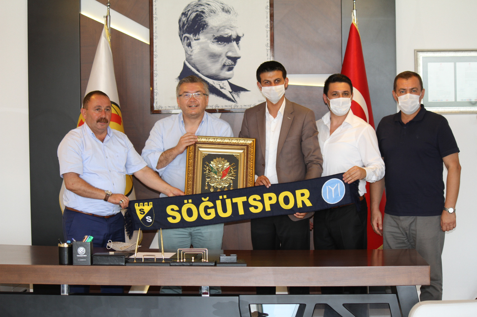 Söğüt Belediyesi, Çifteler Belediyesi ve Söğütspor Başkanlarından Kulübümüze Ziyaret
